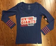 47 Brand NFL New York Giants Blue Rivalry Long Sleeve Womens Shirt